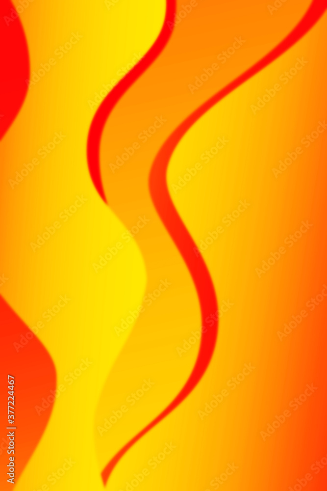 Poster abstract burning curved wave with blur effect for your design. illustration with fiery curves lines.