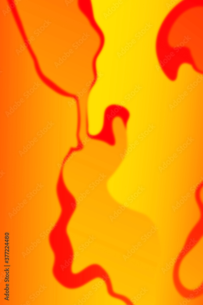 Poster abstract burning curved wave with blur effect for your design. illustration with fiery curves lines.