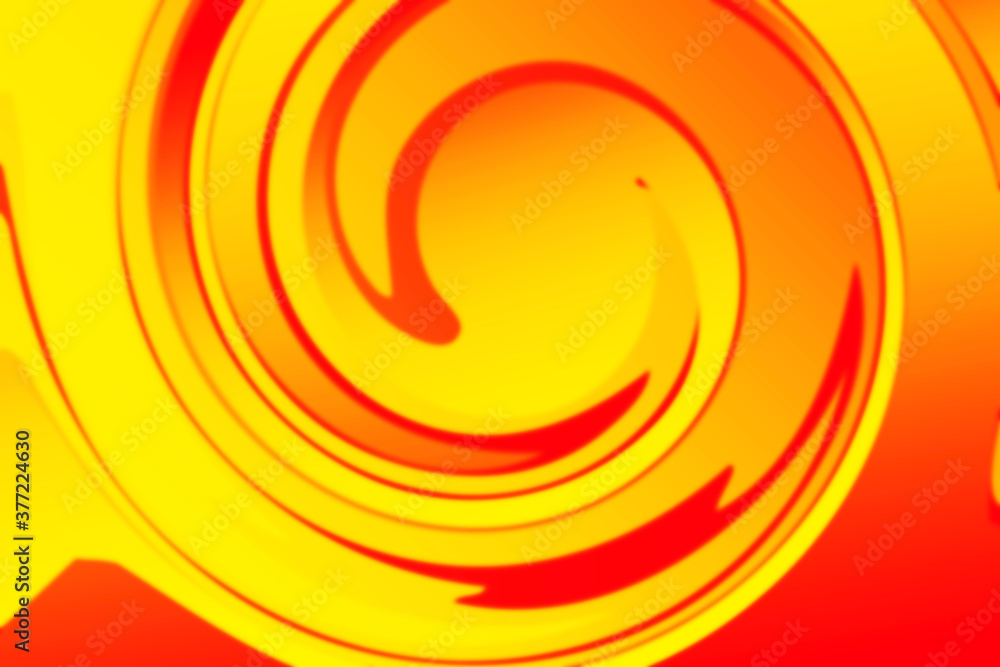 Poster abstract burning curved wave with blur effect for your design. illustration with fiery curves lines.