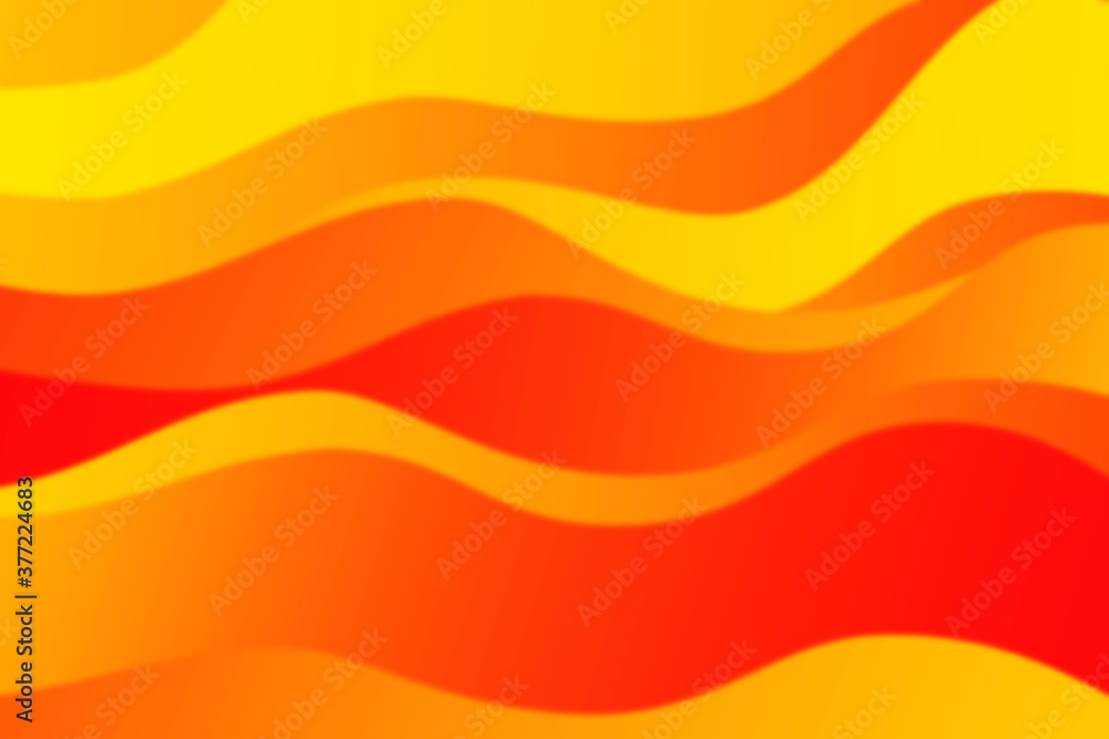 Poster abstract burning curved wave with blur effect for your design. illustration with fiery curves lines.