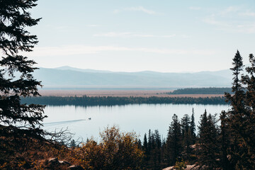 lake and mountains