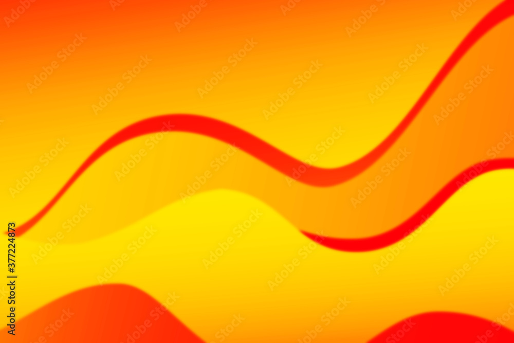 Poster abstract burning curved wave with blur effect for your design. illustration with fiery curves lines.