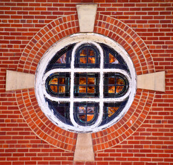 Circle Shaped Stained Glass Window
