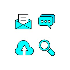 eye catching web icons with bright colors are perfect for icons made of several nice shapes
