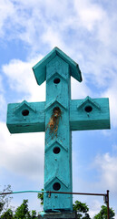 Cross Shaped Bird House With Nest