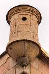 Details of the facade of the bastions of the Peter and Paul Fortress in St. Petersburg, Russia