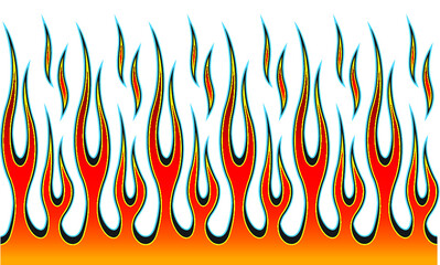 Classic tribal hotrod muscle car flame pattern © Artoholics