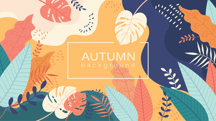 Vector autumn background. Autumn theme