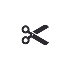 Scissors vector icon. Scissors symbol. Barber icon. Barber shop. Logo template. Cut icon. Video editing icon. Cut out. Hairdresser. Scissors symbol.