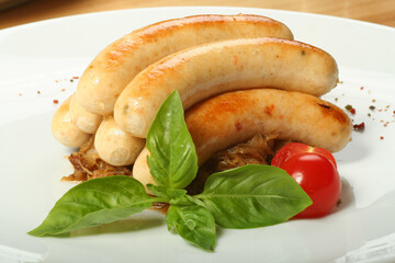 grilled barbecue sausages 
