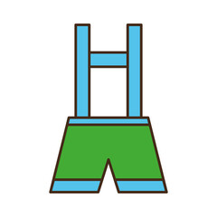 oktoberfest male suit line and fill style icon vector design