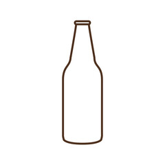 beer bottle line style icon vector design