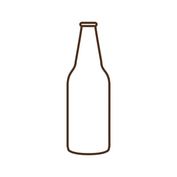 beer bottle line style icon vector design