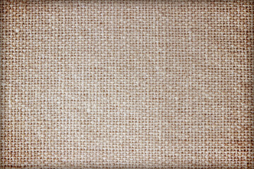 Brown sackcloth texture or background and empty space.