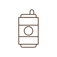 beer can line style icon vector design