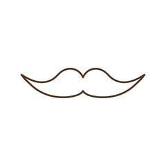 Mustache line style icon vector design