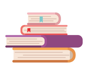 Fototapeta premium Isolated education books vector design