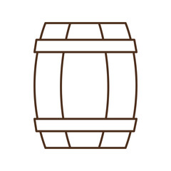 beer barrel line style icon vector design