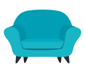 Isolated blue chair vector design