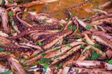 tentacles  calamari octopus in Bistrita,Romania 2020