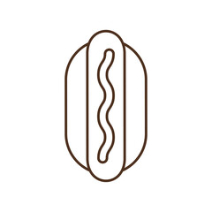 hot dog line style icon vector design
