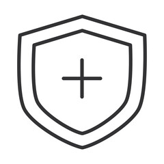 shield protection medical healthcare line icon design