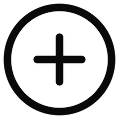 Obraz premium add icon. vector thin line mini icon. Thin line simple outline icons, 24x24px grid. Pixel Perfect. Editable stroke