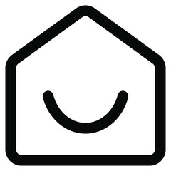 home house icon. vector thin line mini icon. Thin line simple outline icons, 24x24px grid. Pixel Perfect. Editable stroke