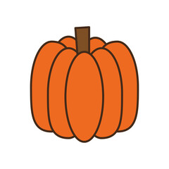 pumpkin line and fill style icon vector design