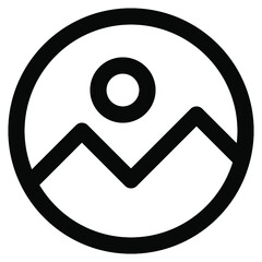 image icon. vector thin line mini icon. Thin line simple outline icons, 24x24px grid. Pixel Perfect. Editable stroke