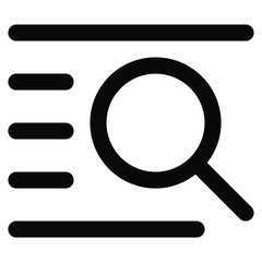 search searching icon. vector thin line mini icon. Thin line simple outline icons, 24x24px grid. Pixel Perfect. Editable stroke