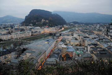 Bright lights in Salzburg, the first day to visit the spot.