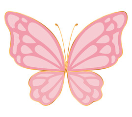 cute pink butterfly vector design