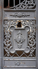 Ancient colonial gate detail