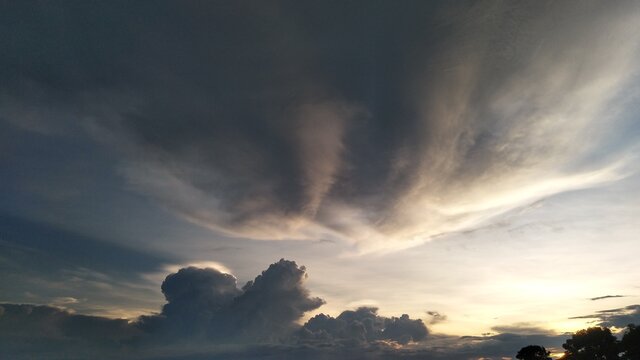 clouds over the city