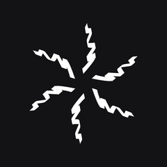 Sunburst, explosion effect, vintage doodle EPS Vector 