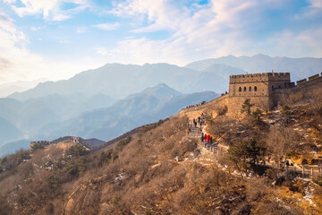 The Great wall of China at Badaling site in Beijing, China