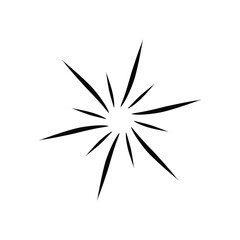 Fototapeta premium Sunburst, explosion effect, vintage doodle on white background EPS Vector 