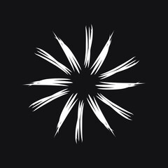 Sunburst, explosion effect, vintage doodle EPS Vector 