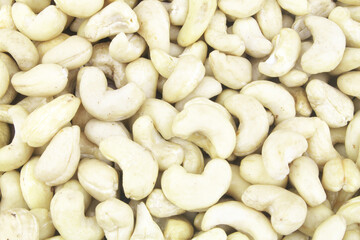 Cashew nuts as background or pattern