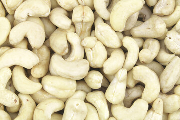 Cashew nuts as background or pattern