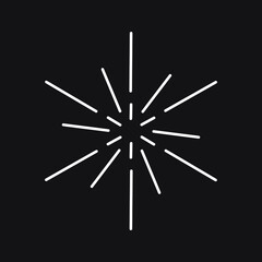 Sunburst, explosion effect, vintage doodles EPS Vector