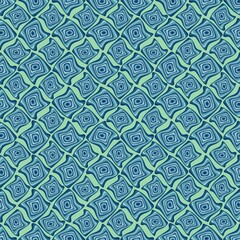 Uplifting ultra bright pastel mint, green, blue, teal, turquoise abstract geometric wavy shapes. Effective to adorn packaging, branding, interior design, spring/summer fashion items, web digital realm