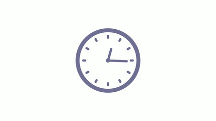 Amazing circle blue gray counting down clock icon on white background,clock icon