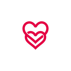 linked love kids protection symbol decoration vector