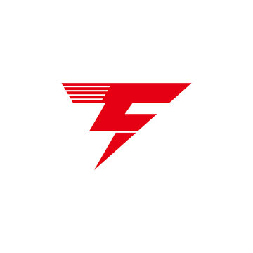 letter t geometric thunder symbol simple logo vector