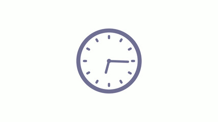 Amazing circle blue gray counting down clock icon on white background,clock icon