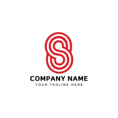 Line art S Logo Design inspiration