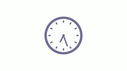 Amazing circle blue gray counting down clock icon on white background,clock icon