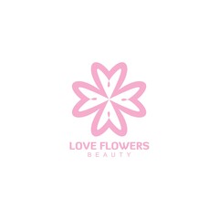 Love Flowers Beauty Logo Design inspiration